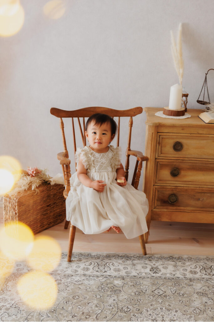 フォトスタジオで撮影した赤ちゃん